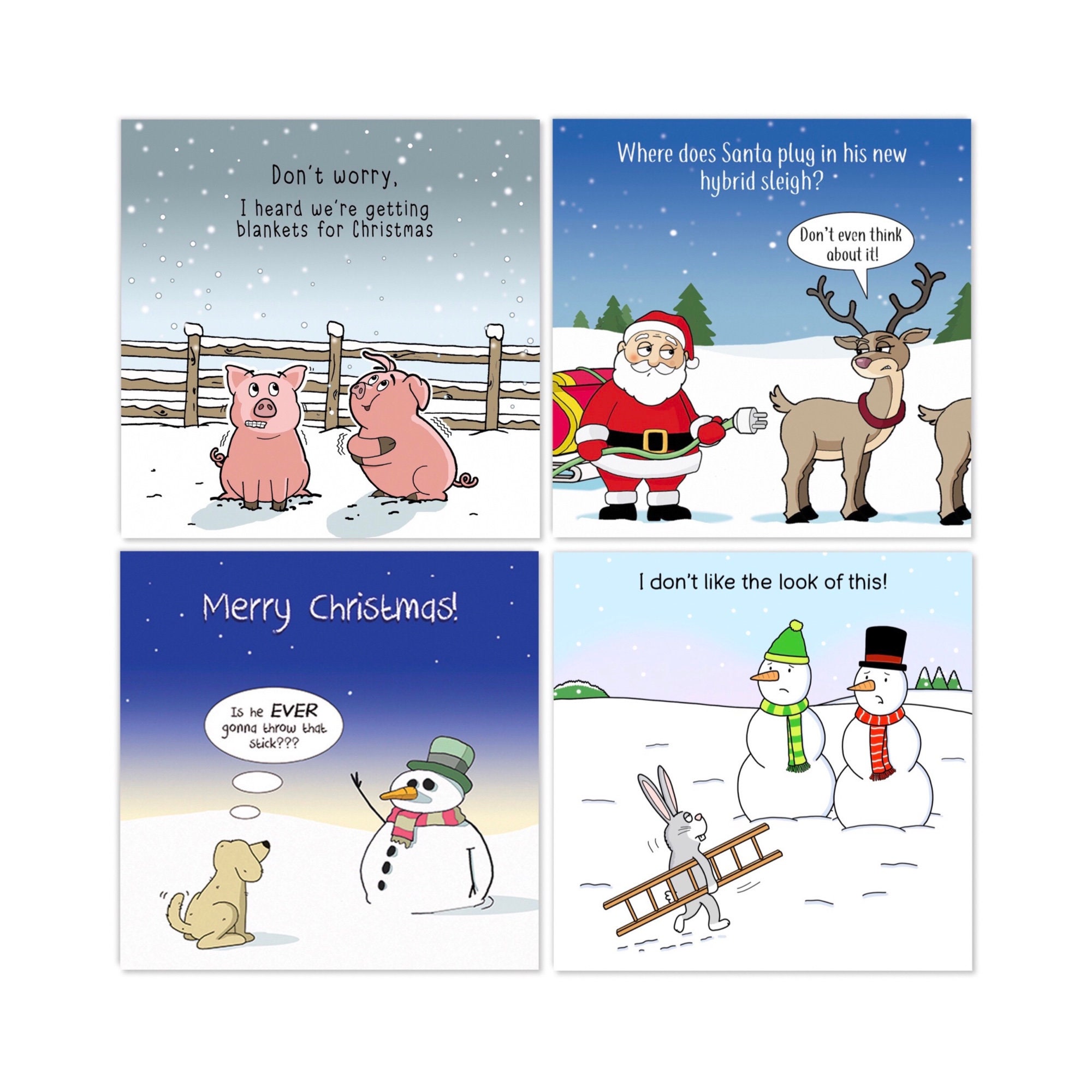 Twizler Biglietto di Natale divertente con mucca delle Highland