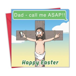 Lustige Osterkarte mit Call Me ASAP Design - Lustige Frohe Osterkarten - Frau Lustige Osterkarte Ehemann - Tochter Lustige Osterkarte Sohn