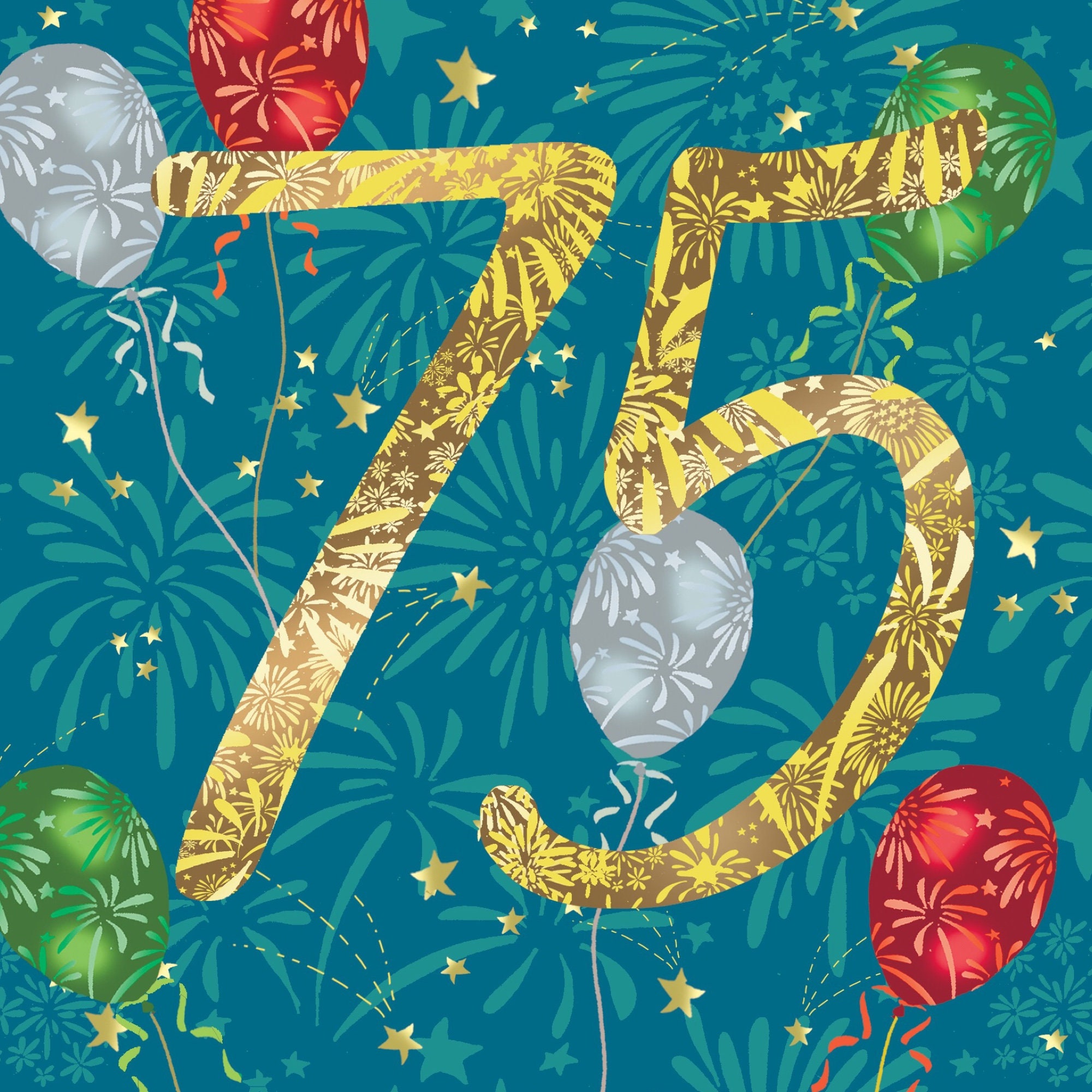 Carte D'anniversaire 75 Ans Pour Homme Et Femme – Élégante