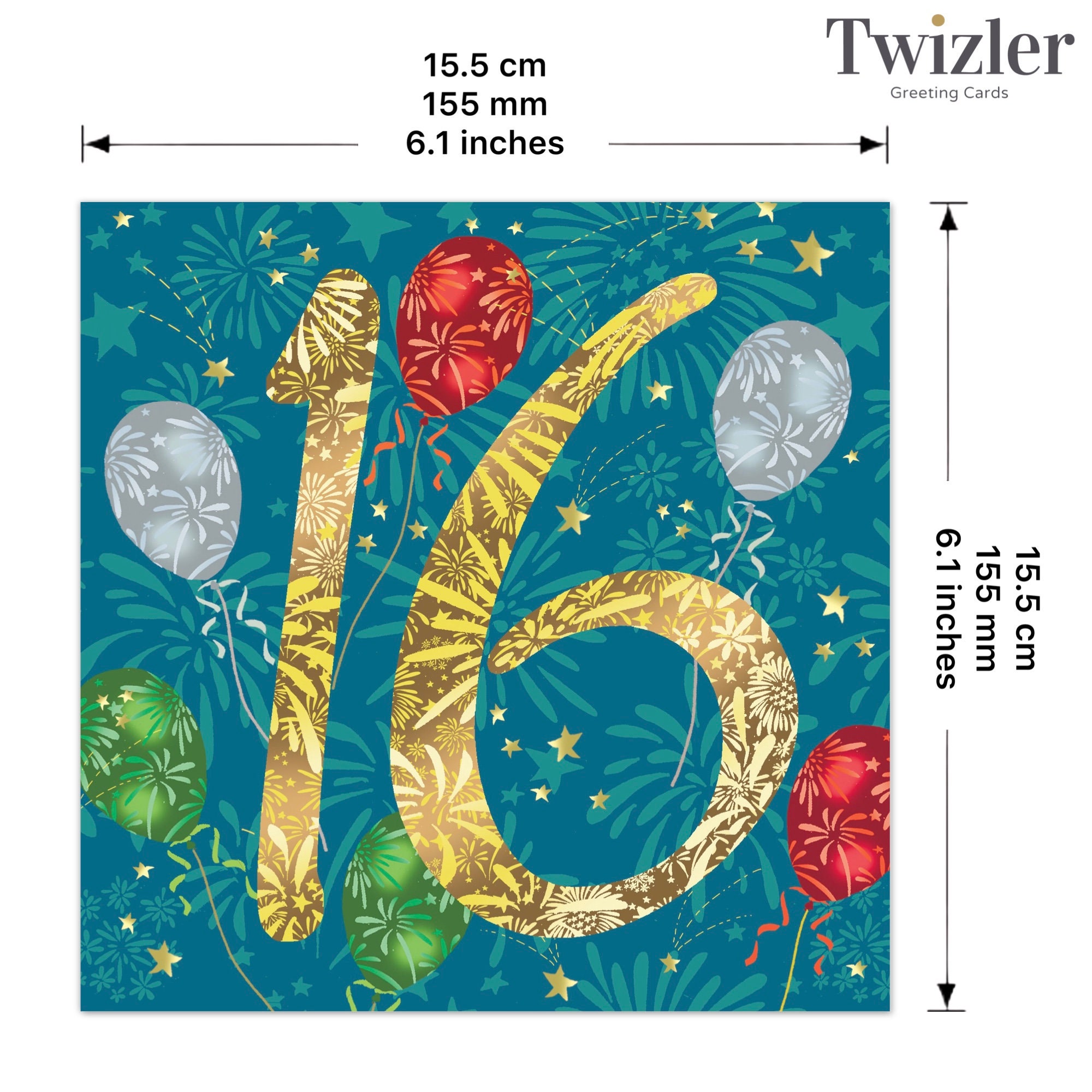 Twizler Carte D'anniversaire 15 Ans Pour Garçon Ou Fille – Carte D'anniversaire Pour 15 Ans – Carte D'anniversaire Unisexe Pour Adolescent