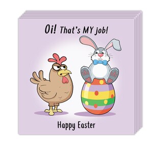 Confezione da 8 divertenti biglietti di Pasqua - Design a croce con gallina - Confezione multipla di biglietti di Pasqua umoristici - Confezione da 8 biglietti di Pasqua - Biglietti di buona Pasqua