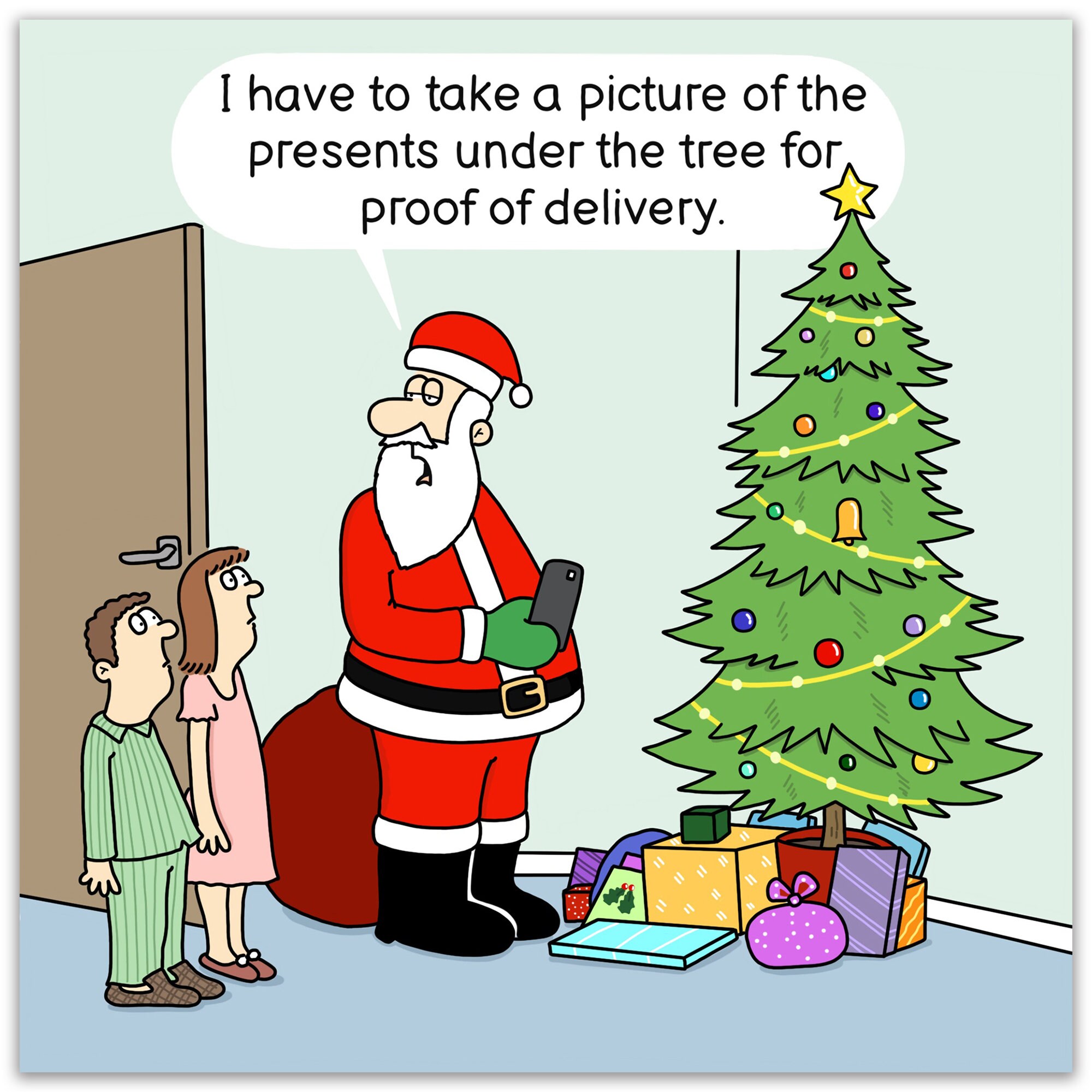 Twizler Lustige Weihnachtskarte – „No More Socks“, 15,5 X 15,5 Cm, Für Ihn & Sie