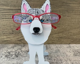 Siberian Husky Eyeglass Holder  ***Please Note Shipping Times Before Ordering!**