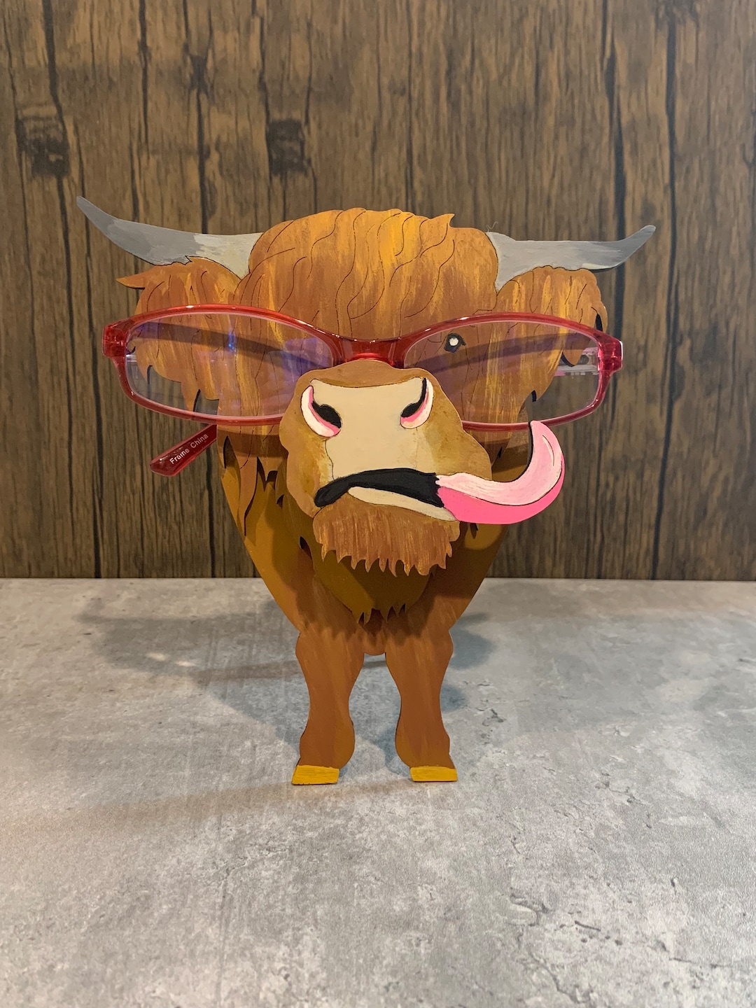 Dessous De Verre Highland Cow En Ardoise - Lot De 4