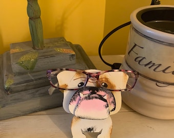 English Bulldog Eyeglass Holder   **Please Note Shipping Times Before Ordering!****