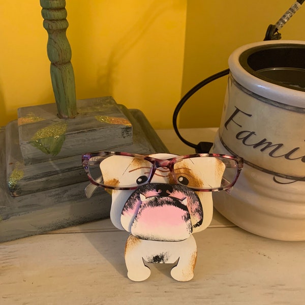 English Bulldog Eyeglass Holder   **Please Note Shipping Times Before Ordering!****
