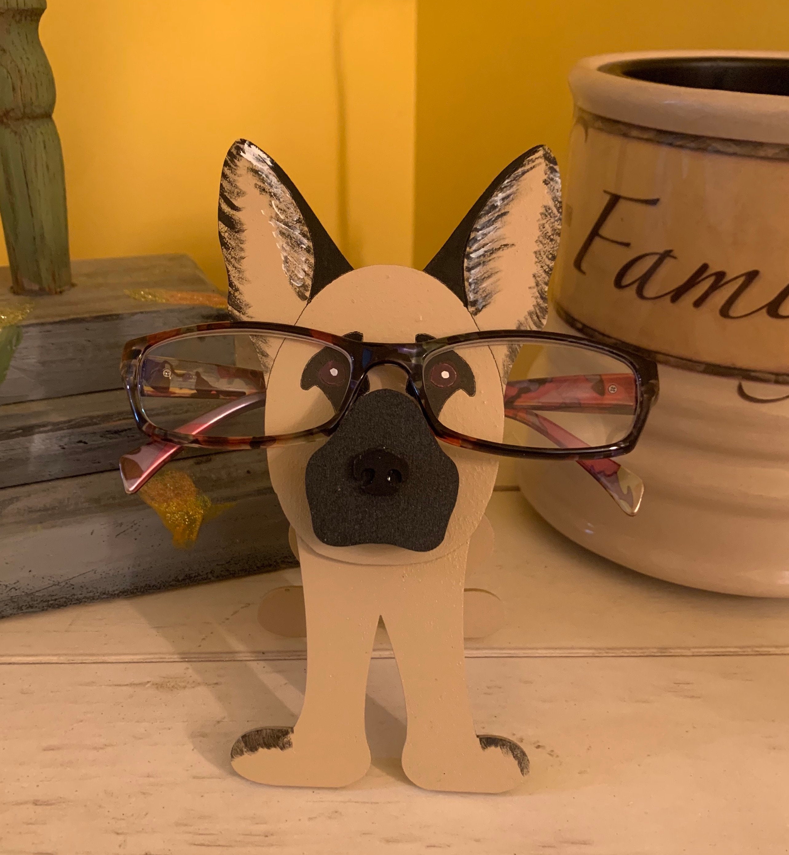 gofidin Glasses Holder Stand Animal Wooden Eyeglass Holder Stand Cute  Animal Pet Glasses Stand Holder Cat Handmade Wood Animal Shape Eye Glass  Holder
