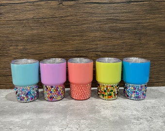 3 oz Mini Shot Glass Bling Rhinestone Tumbler  ***Please Note Shipping Times Before Ordering!**