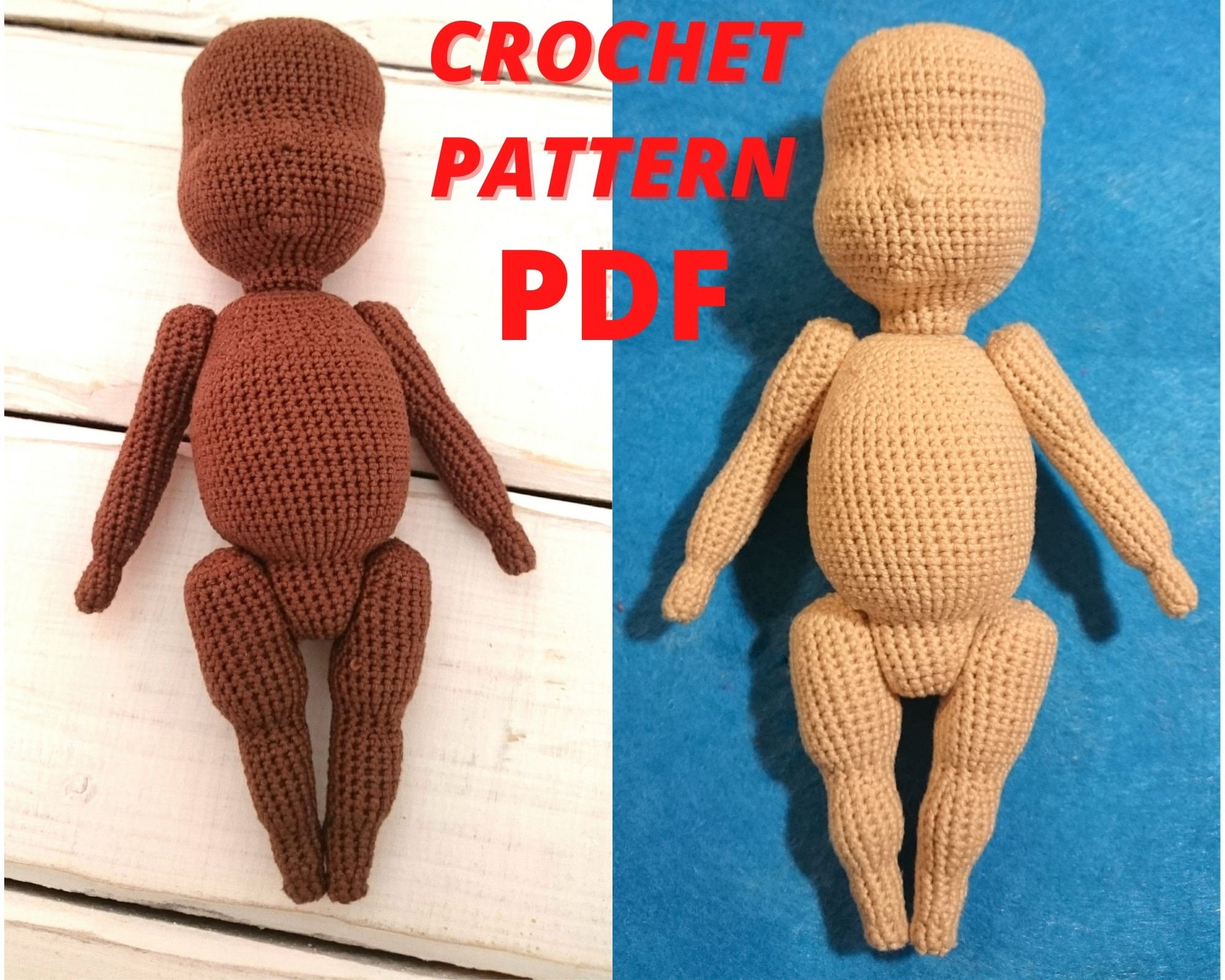 Crochet PATTERN Newborn doll Body in English handmade doll Etsy