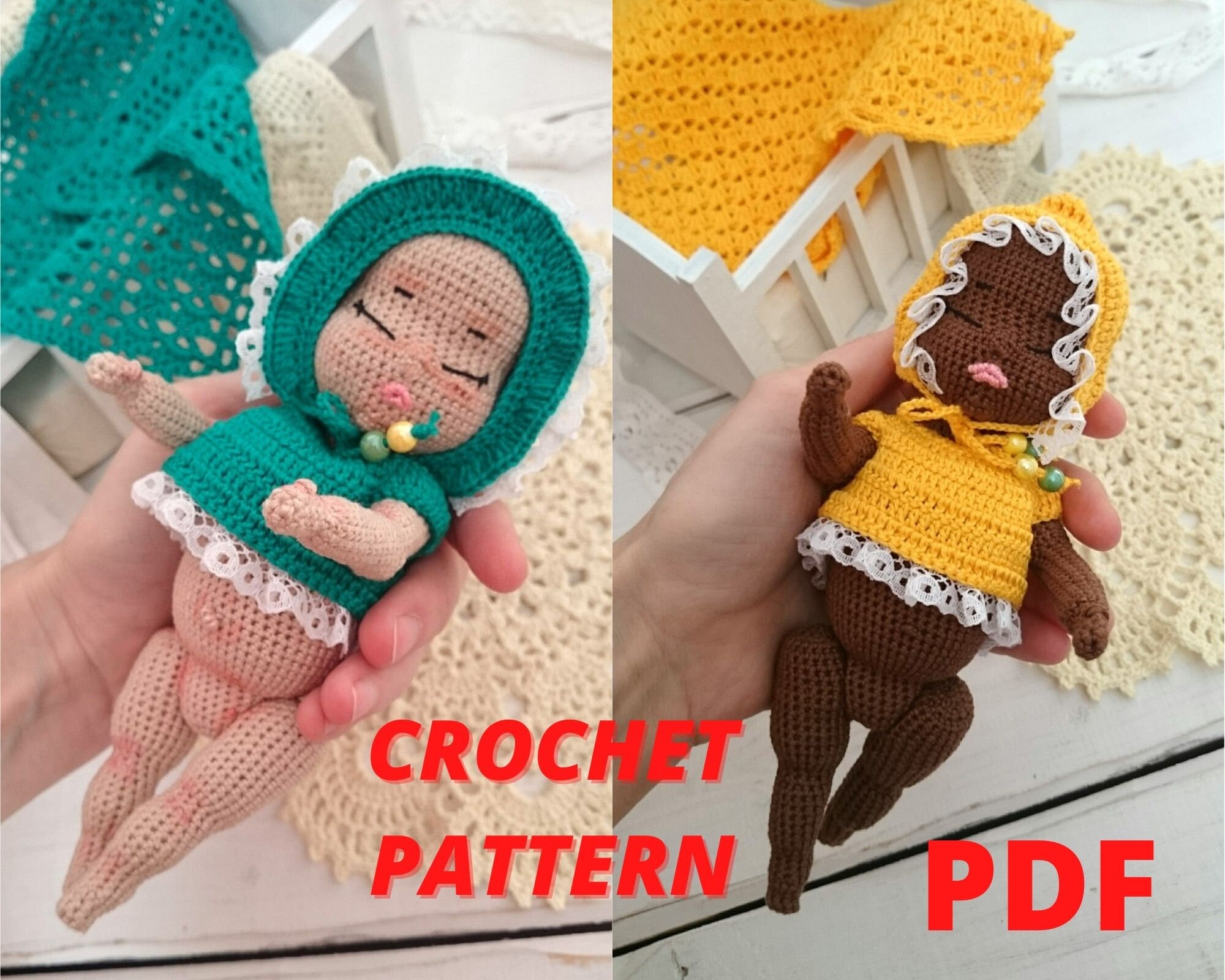 Crochet PATTERN Newborn doll baby doll pattern in English Etsy