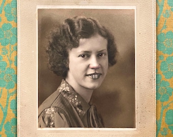 Altered Vintage Photo: Mathilda "Bunny" Brown Retro Vintage Mixed Media Art