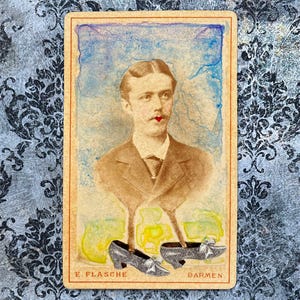 If The Shoe Fits Altered Photo Collage • Altered Victorian Carte de Visite • Mini Mixed Media • Altered Old Photo • Vintage Photo Collage