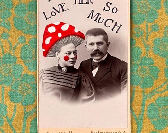 Altered Art Victorian Photo • Mixed Media Carte de Visite • Love is Love