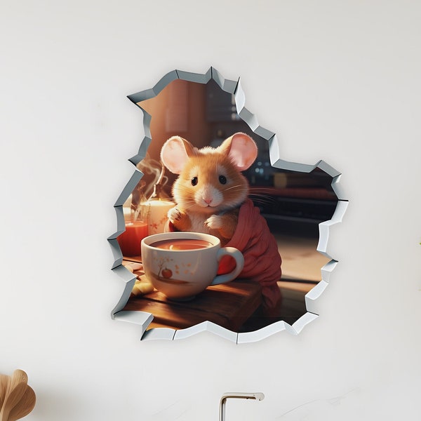 The Mouse Hole, Wall Baseboard Decoration, Decal SVG Set - View #12