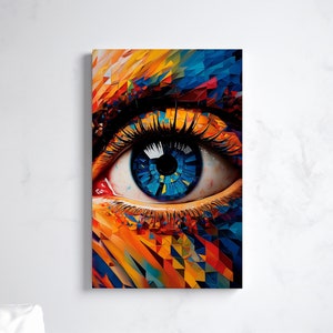Abstract Eye Painting, Eye Wall Art, Abstract Canvas, Eye Abstract Wall Art, Abstract Wall Decor, Eye Oil Painting, Eye Poster I43