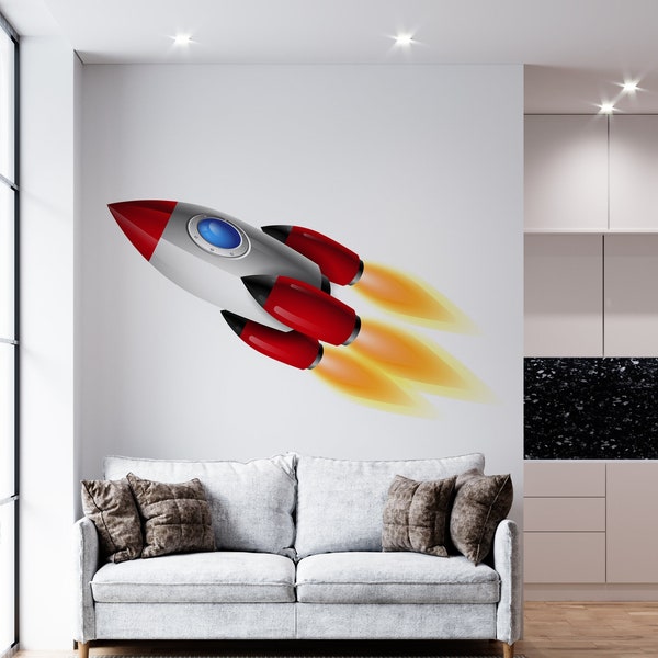 Rocket Wall Decal Etsy UK