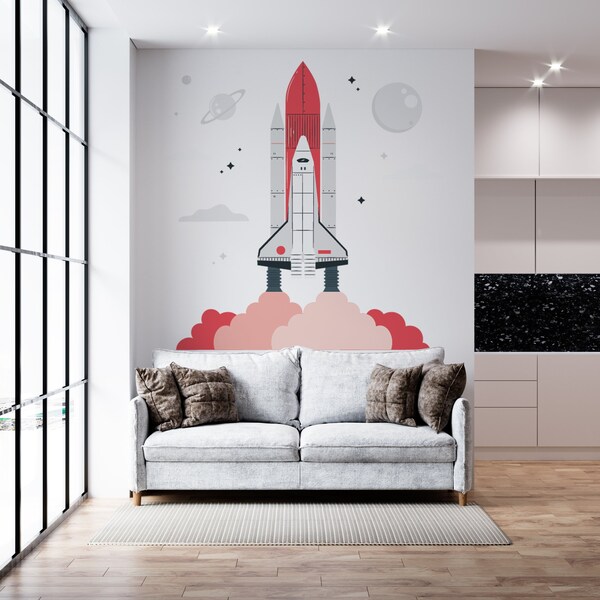 Rocket Wall Decal Etsy UK