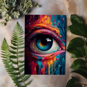 Abstract Eye Canvas, Eye Wall Art, Modern Canvas, Abstract Canvas, Eye Abstract Wall Art, Abstract Wall Decor, Eye Oil Painting, Poster I41