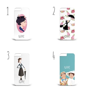 Personalised marry poppins initials poppins mary  unique Printed Name Custom Luxury Gift Phone Case For Iphone & Samsung HARD PLASTIC