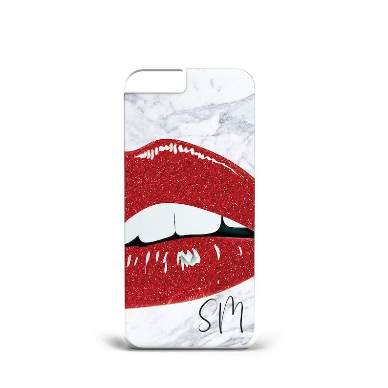 Personalised Lips Kisses Love Glitter Marble unique Printed Name Custom Luxury Gift Phone Case For Iphone /& Samsung HARD PLASTIC