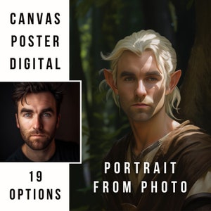 Fantasy Portrait From Photo, Swap Face, High Elf, Forest Elf, Personalized Fantasy Portrait, Custom Warrior Portrait, Elven Painting 11