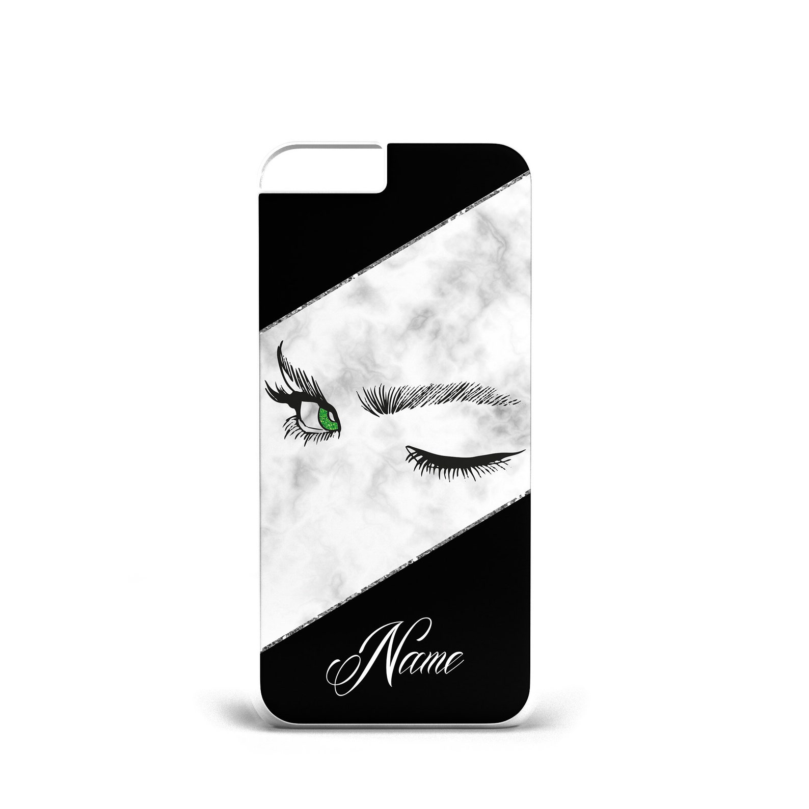 Personalised eyelashes glitter eyelashes initials marble Etsy