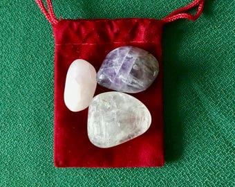 Love and Harmony ~ 3 Stone *Charged Crystal* Kit