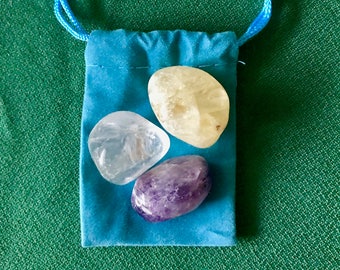 Positivity & Energizing ~ 3 Stone *Charged Crystal* Kit