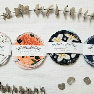 Zero waste washable and reusable makeup remover pads, set of 8, zero waste facial rounds tissues