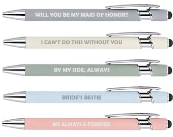 Maid Of Honor Proposal Set of 5 Pens Gift
