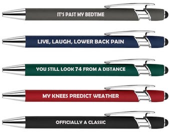 75th Birthday For Him Set of 5 Pens Gift
