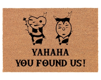 Yahaha You Found Us Funny Gamer Geek Video Game Coir Doormat Welcome Front Door Mat New Home Closing Housewarming Gift