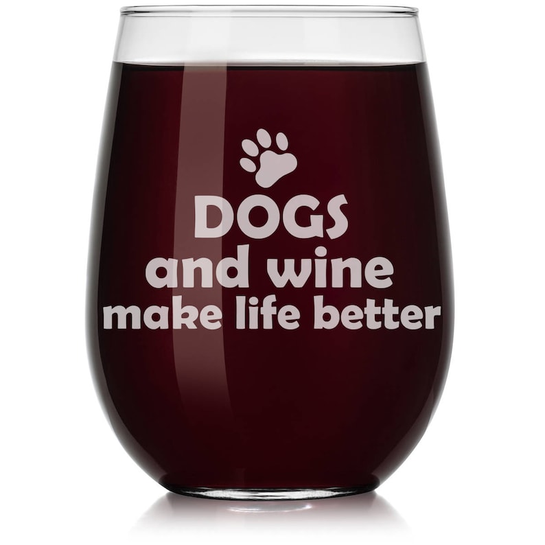 Funny Wne Tumbler Prnt, Funny Dog wth Wne Prnt