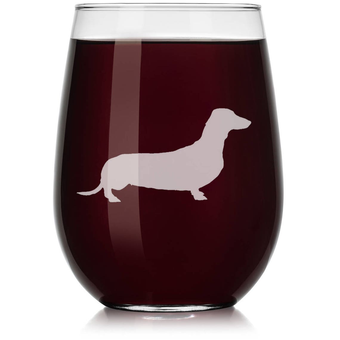 Dachshund Dog Wine Glass Stemless or Stemmed Etsy