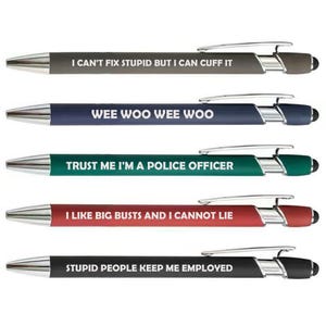 Police Officer Set of 5 Pens Gift