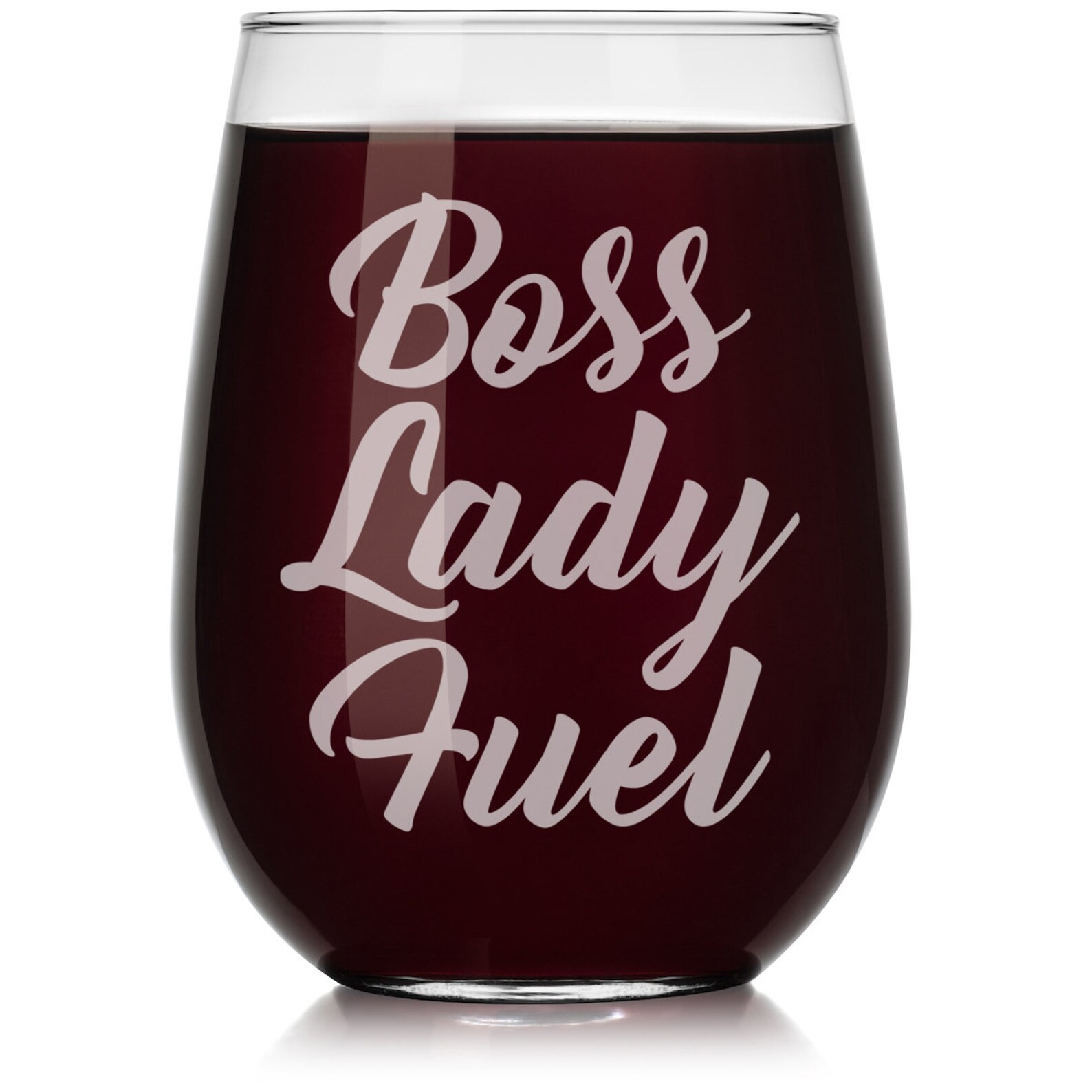 Boss Lady Fuel Funny Wine Glass Stemless or Stemmed Etsy UK