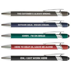 Funny Customer Service Set of 5 Pens Gift