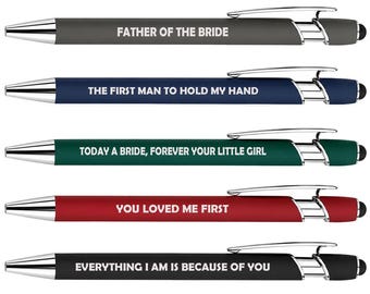 Father Of The Bride Set of 5 Pens Gift