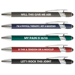 PT Physical Therapist Set of 5 Pens Gift
