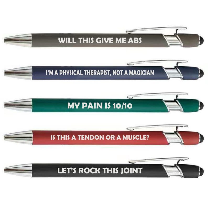 PT Physical Therapist Set of 5 Pens Gift - Etsy