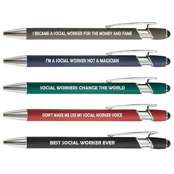Social Worker Gift Set of 5 Pens