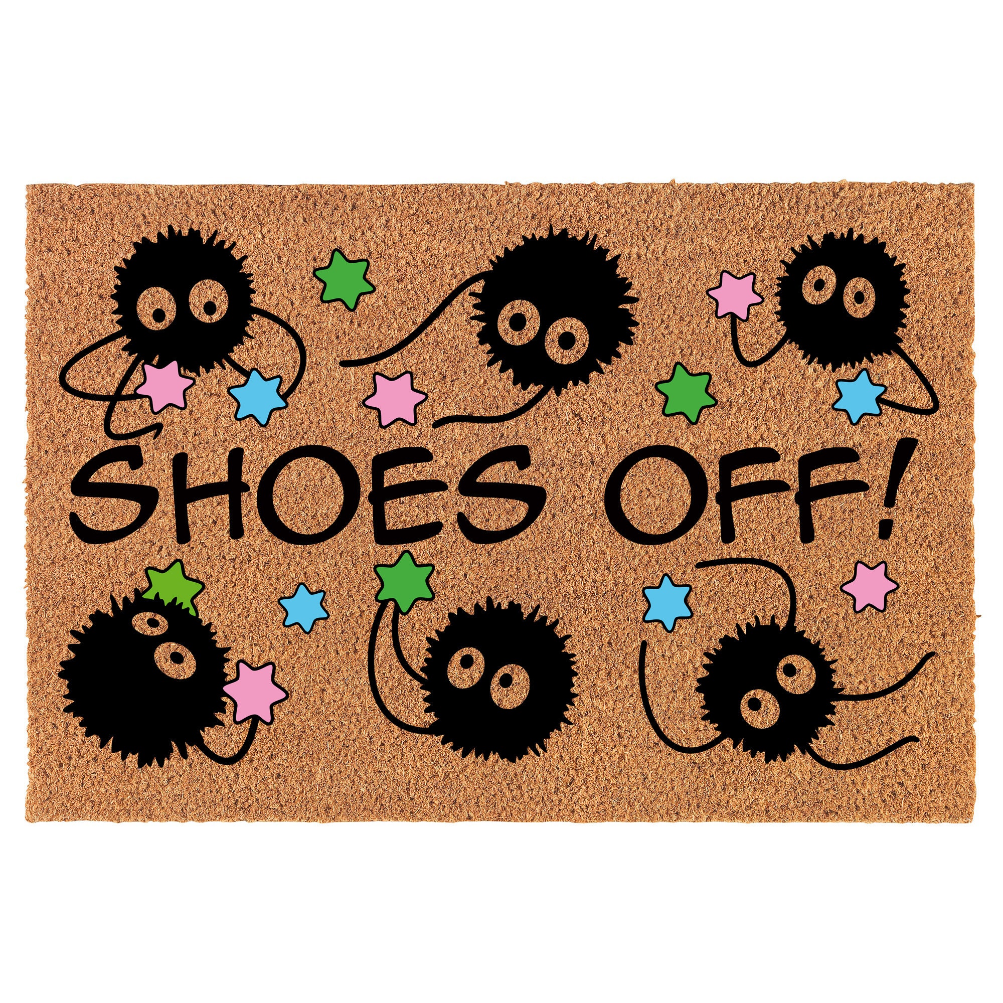Anime Shoes off Coir Doormat Welcome Front Door Mat New Home