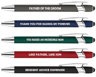 Father Of The Groom Set of 5 Pens Gift