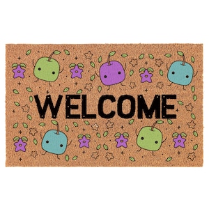 Welcome Forest Spirits Coir Doormat Welcome Front Door Mat New Home Closing Housewarming Gift