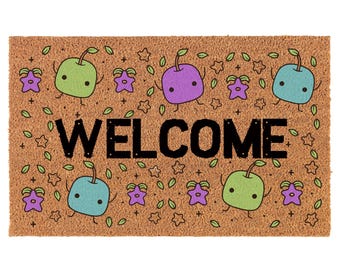 Welcome Forest Spirits Coir Doormat Welcome Front Door Mat New Home Closing Housewarming Gift