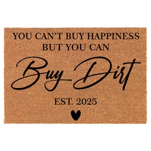 Buy Dirt Est New Home New Homeowner Coir Doormat Welcome Front Door Mat New Home Closing Housewarming Gift