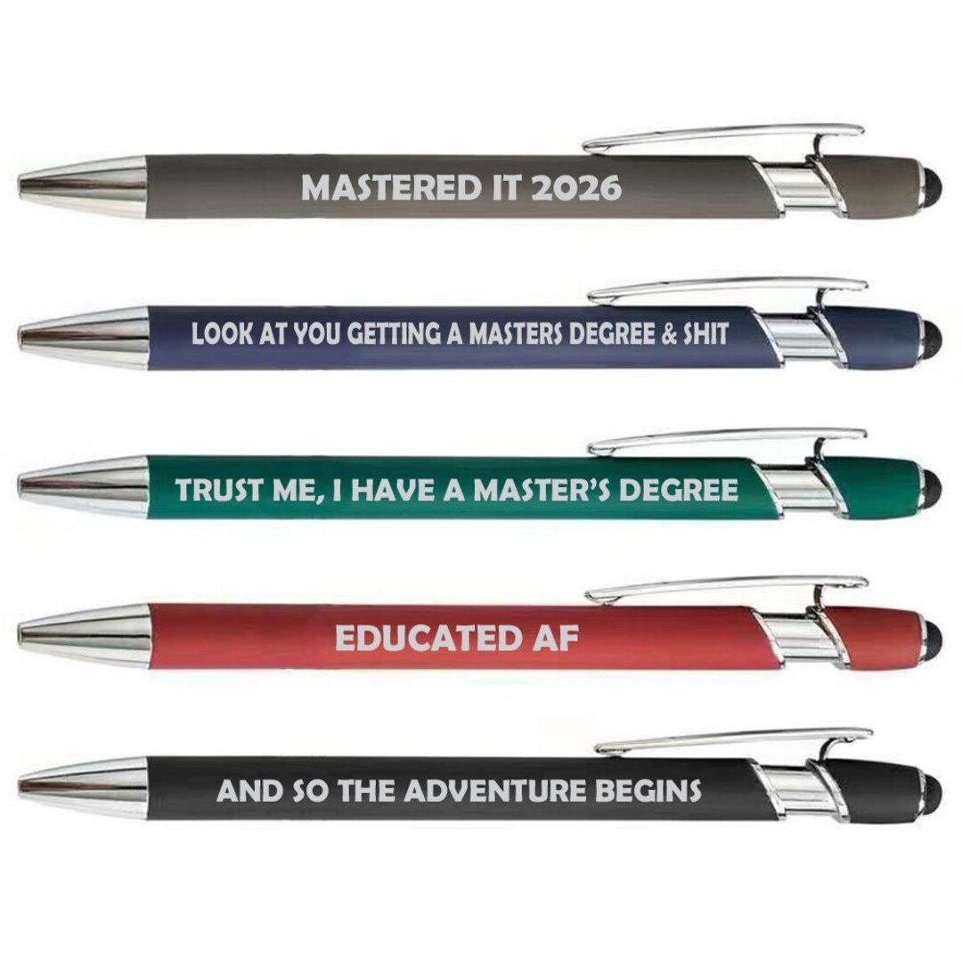 Graduation Master’s Degree Set of 5 Pens Gift - Etsy