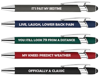 80th Birthday For Him Set of 5 Pens Gift