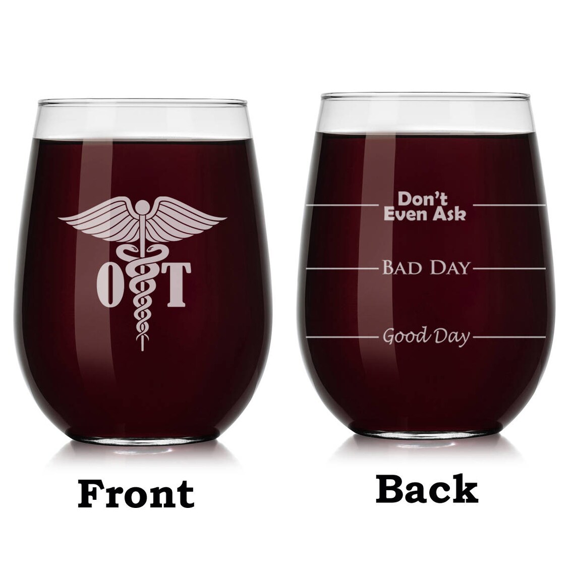 OT Occupational Therapy Therapist Wine Glass Stemless or Etsy