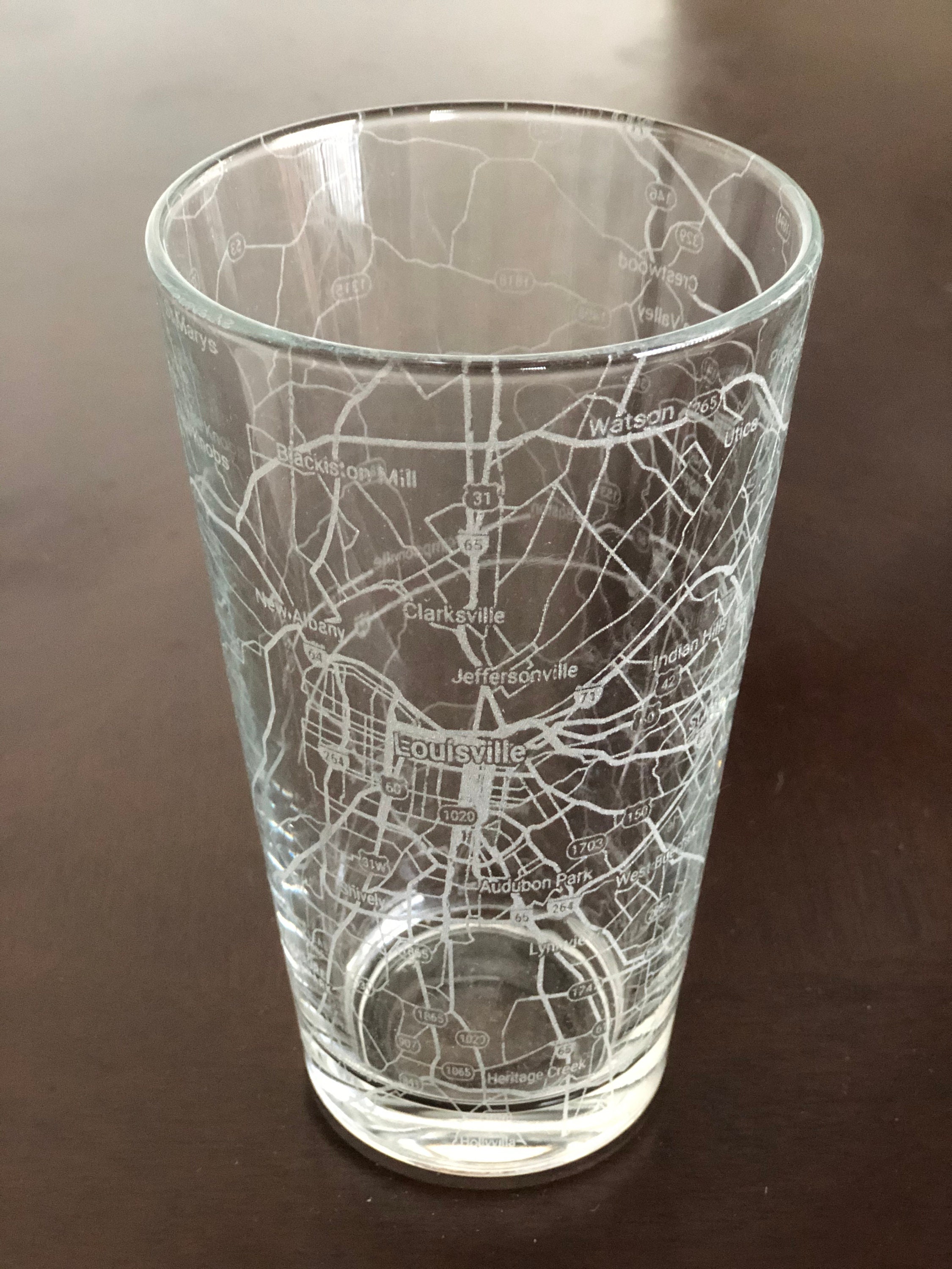 Louisville Kentucky Skyline Etched Rocks Glass/ Old Fashioned -  Norway
